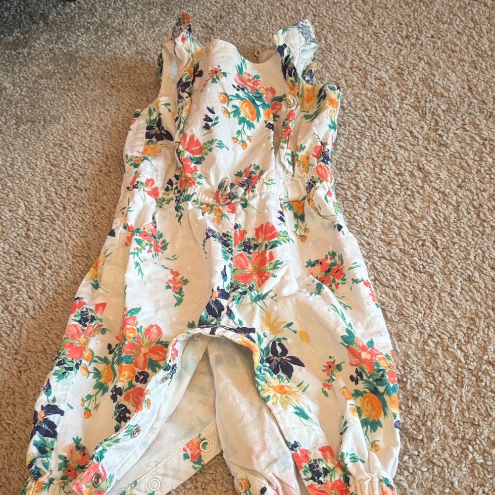 Janie and Jack Floral Kids One Piece - Multicolor